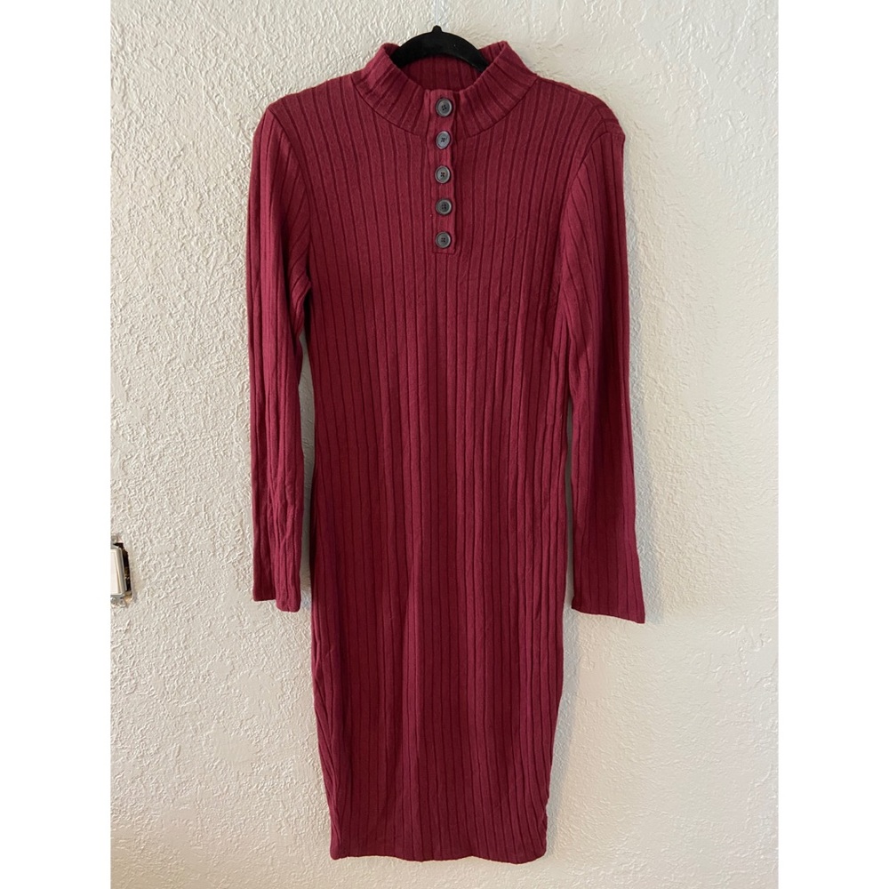 Maroon/Red long sleeve dress